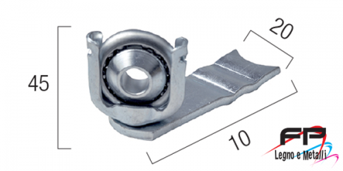 Supporto a sfera pesante zincato con cuscinetto sfilabile